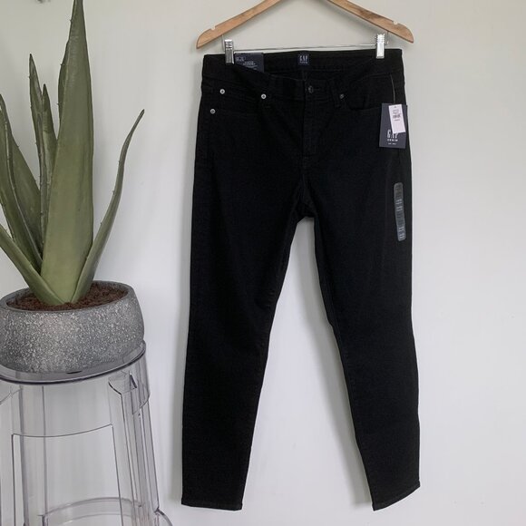 GAP Curvy True Skinny Jeans Black Mid Rise Sz 32 / 14 Regular NWT - Picture 5 of 11